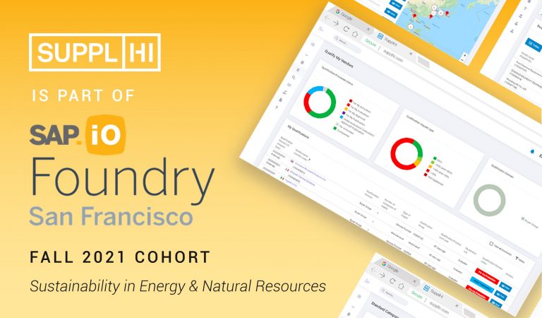 SupplHi Joins SAP.iO Foundry San Francisco Startup Program for Sustainability