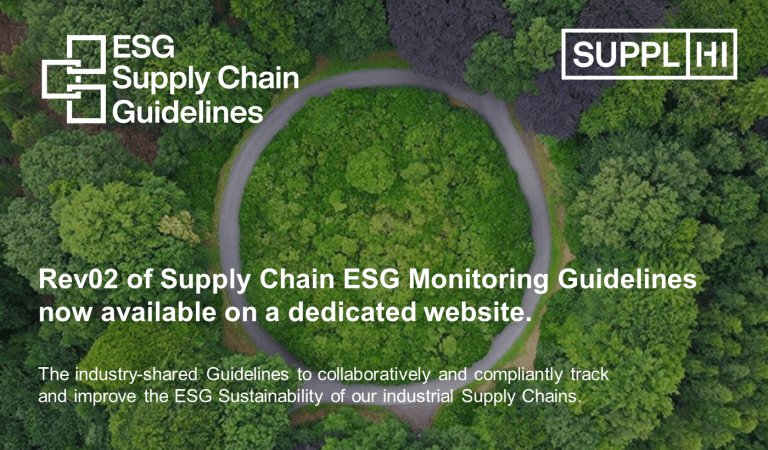 Revision #02 of Supply Chain ESG Guidelines is Now Available on a Dedicated Website