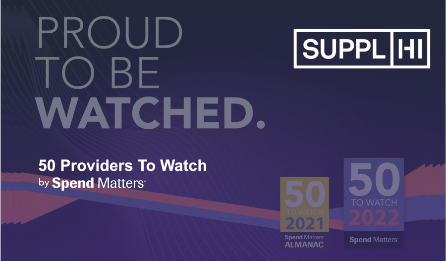 SupplHi is (again) among the 50 Providers to Watch selected by Spend Matters