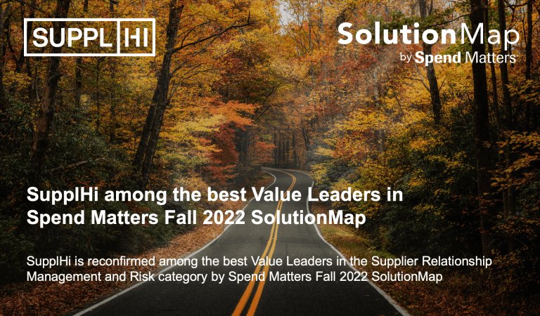 SupplHi reconfirms its leading position among the Value Leaders in SXM identified by Spend Matters Fall 2022 SolutionMap