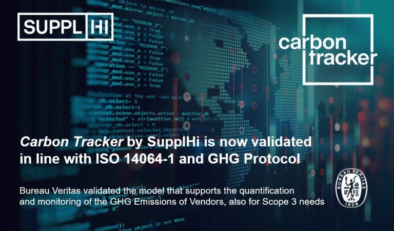 Carbon Tracker by SupplHi is now validated in line with ISO 14064-1 and GHG Protocol