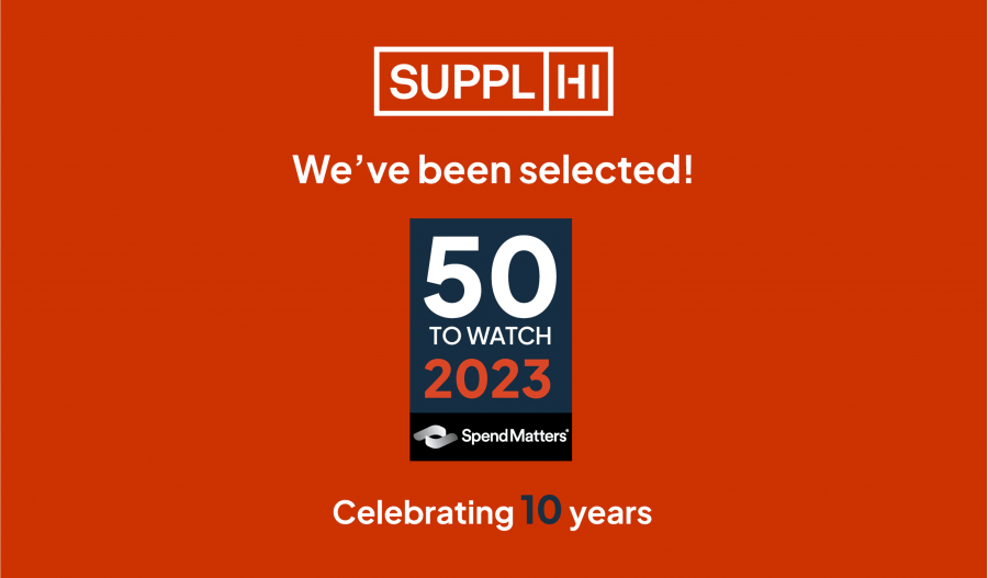 For the 3rd year in a row, SupplHi is among the 50 Providers to Watch selected by Spend Matters