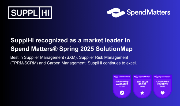 SupplHi recognized as a market leader in Spend Matters® Spring 2025 SolutionMap