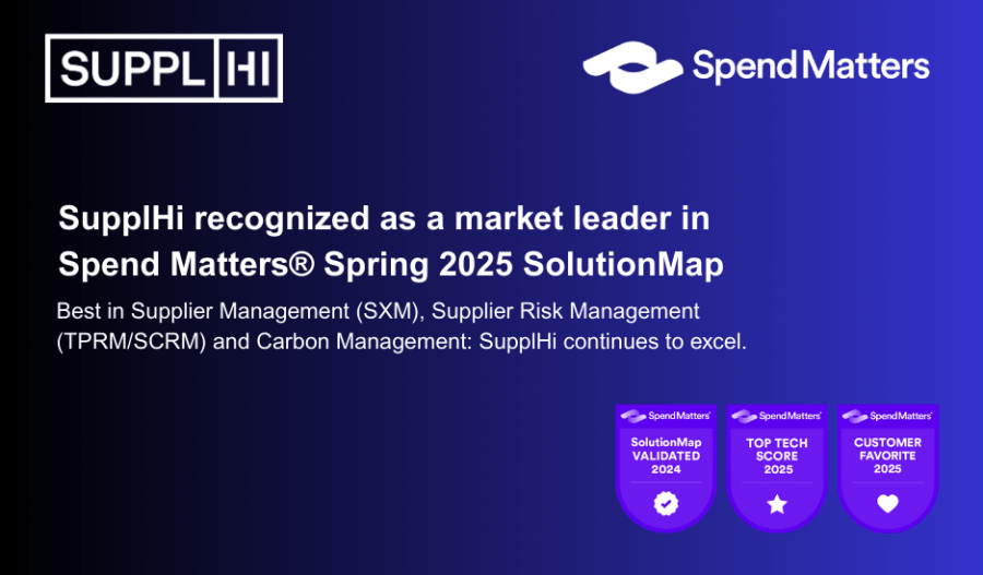 SupplHi recognized as a market leader in Spend Matters® Spring 2025 SolutionMap